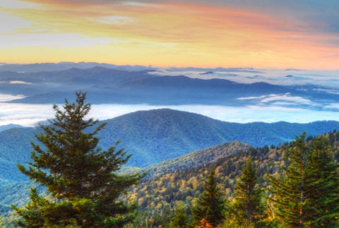 View of the Smoky Mountains