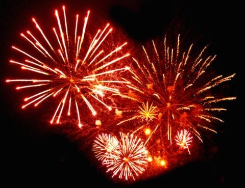A stunning fireworks display.