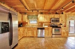 stress relief cabin kitchen